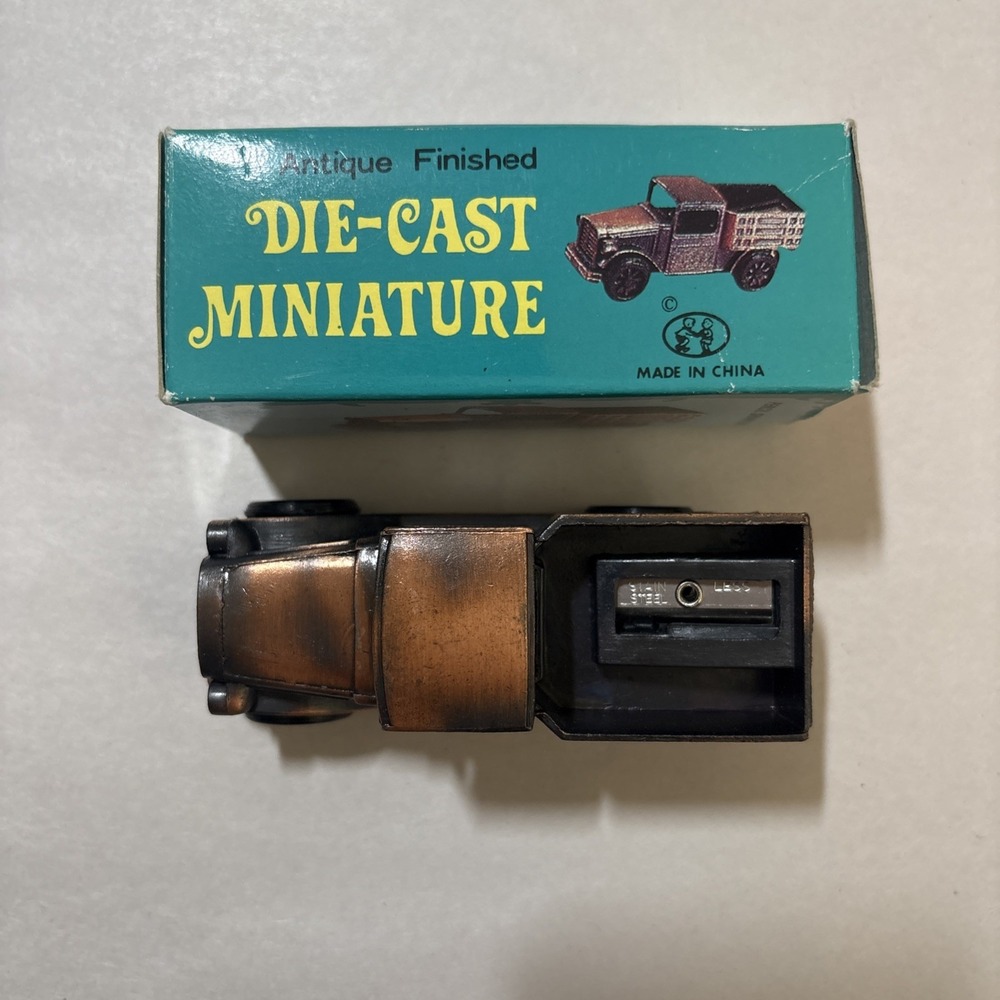 Bronze Die-Cast Classic Truck Collectible Pencil Sharpener/w Box EUC - Picture 2 of 6